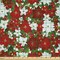 Ambesonne Christmas Fabric by The Yard, Poinsettia Flower Holly and Mistletoe in Natural Traditional Combination, Decorative Satin Fabric for Home Textiles and Crafts, 1 Yards, White Red Green